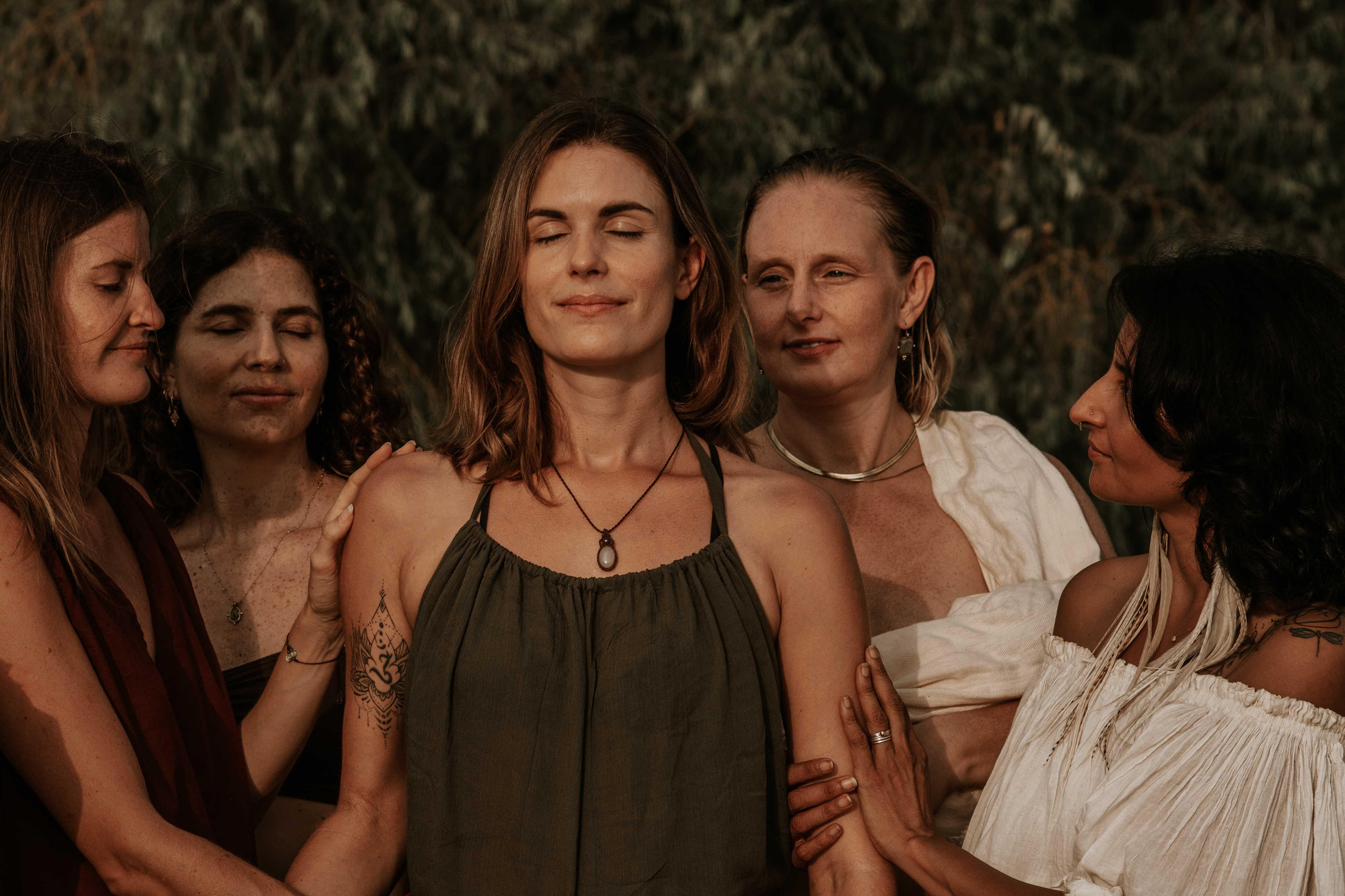 Céline with women in circle